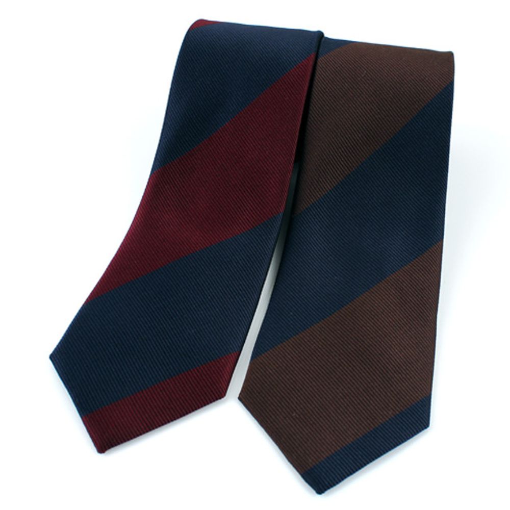 [MAESIO] KSK2679 100% Silk Block Striped Necktie 8cm 2Colors _ Men's Ties Formal Business, Ties for Men, Prom Wedding Party, All Made in Korea